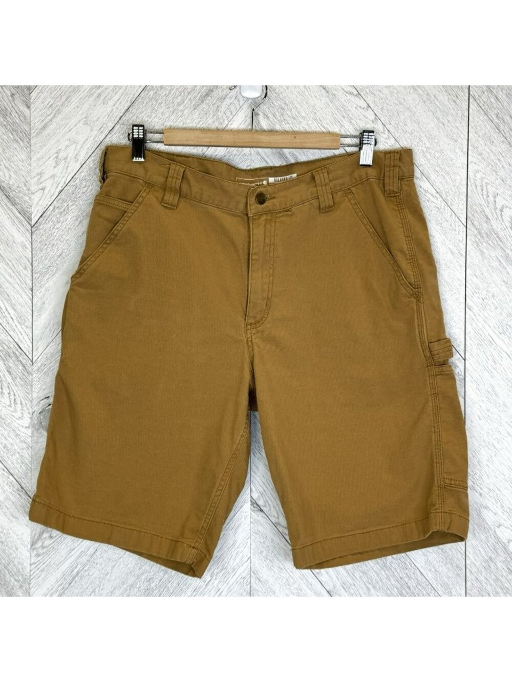 Carhartt Utility Shorts Relaxed Fit Mens Size 34 Brown BS3652 Rugged Flex 11"